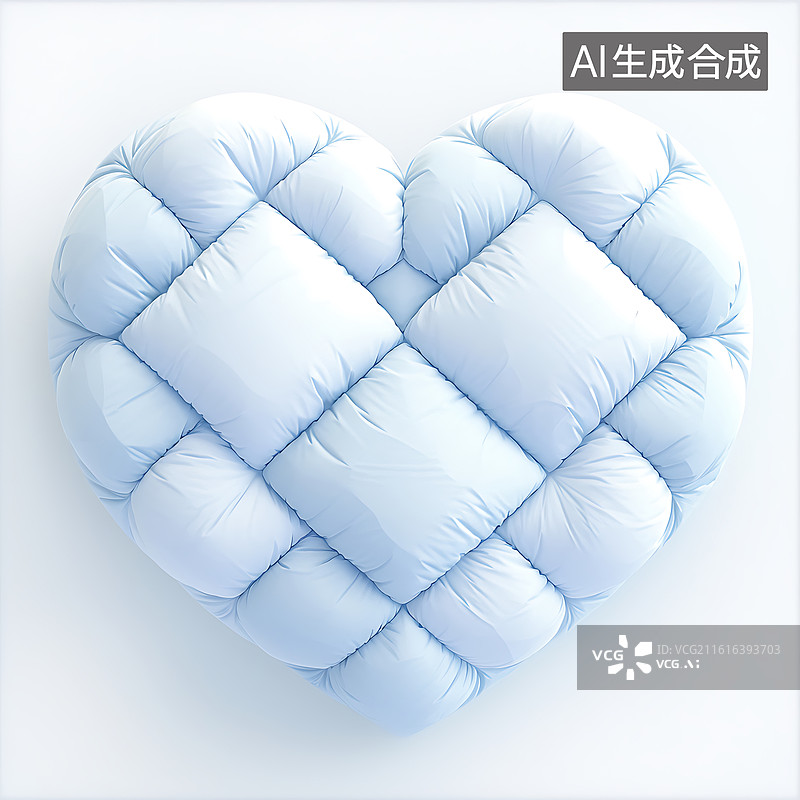 【AI数字艺术】情人节爱心抱枕图片素材