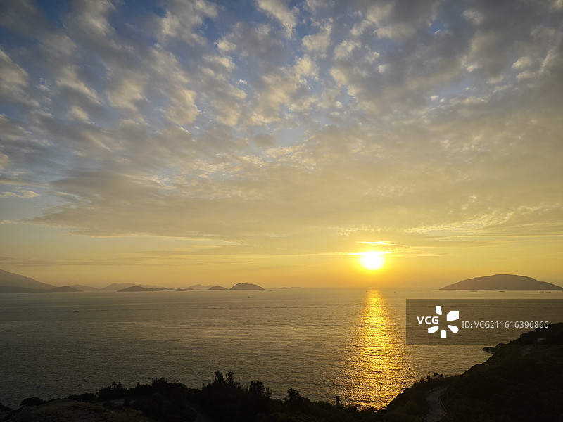 珠海桂山岛海上日出图片素材