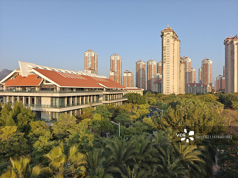 厦门集美杏林湾城市风光图片素材