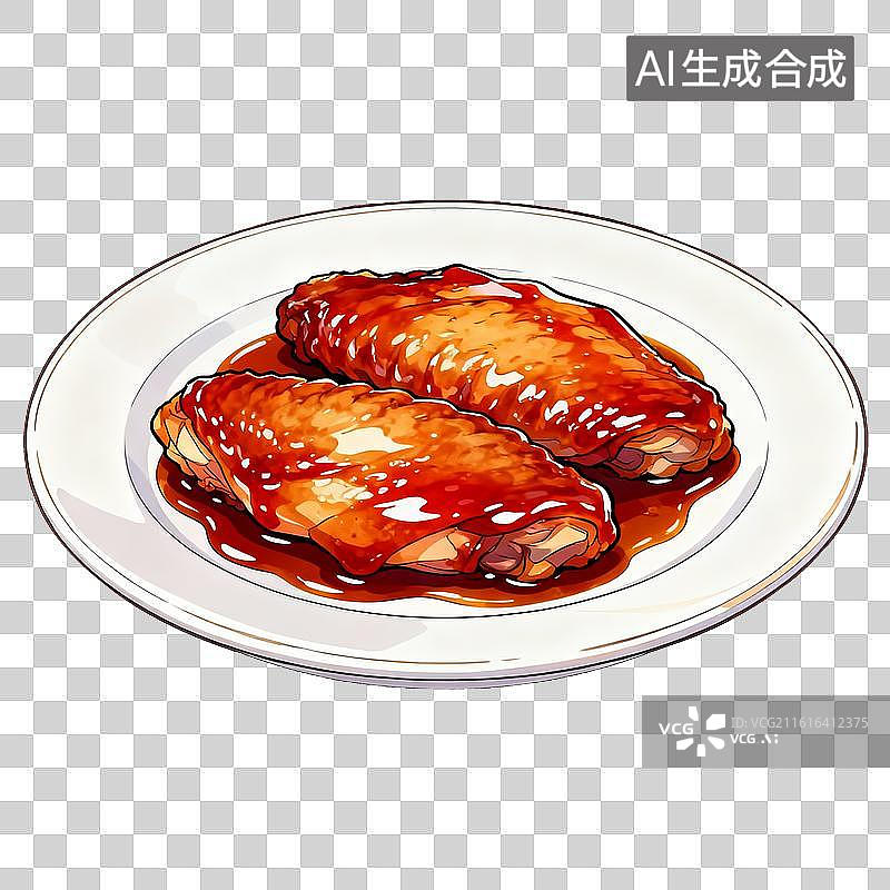 【AI数字艺术】可乐鸡翅图片素材