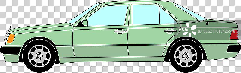 奔驰E级W124轮廓图图片素材