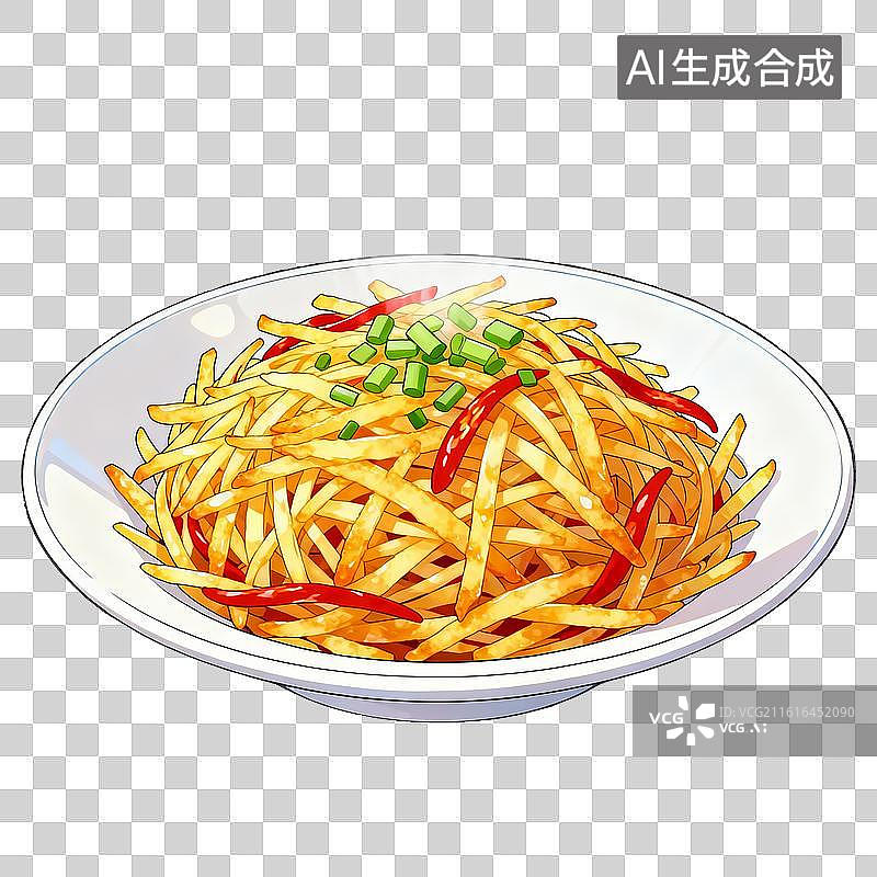 【AI数字艺术】酸辣土豆丝图片素材