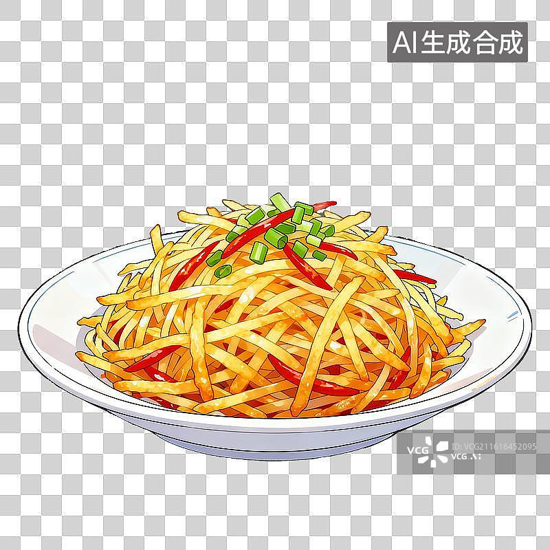 【AI数字艺术】酸辣土豆丝图片素材