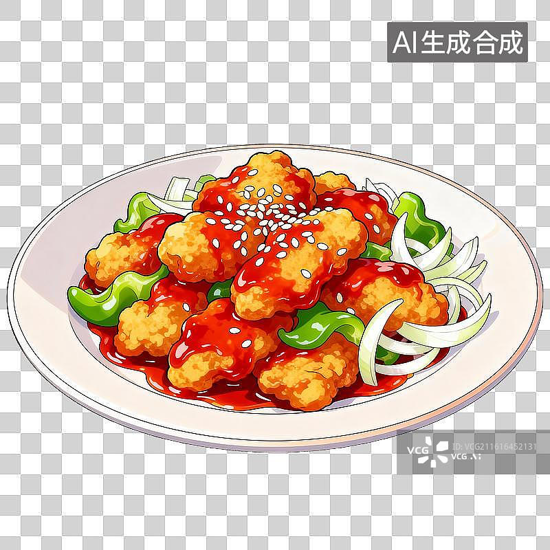 【AI数字艺术】糖醋里脊图片素材