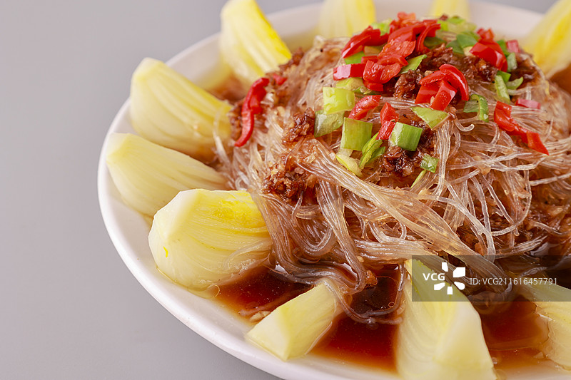 蒜蓉粉丝娃娃菜图片素材