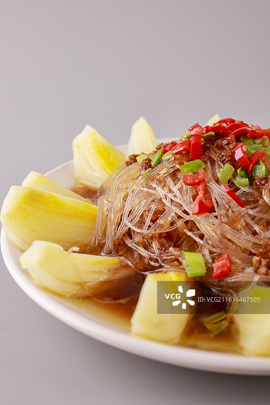 蒜蓉粉丝娃娃菜图片素材