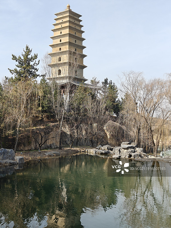 渼陂湖旅游区，西安市鄠邑区图片素材