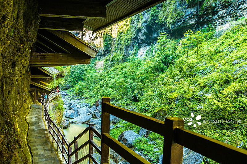 中国湖北省恩施大峡谷云龙地缝景区图片素材