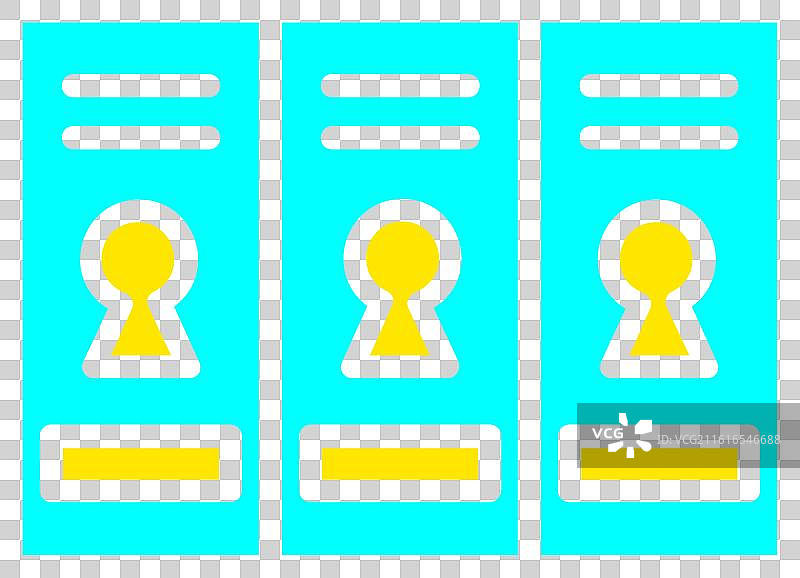 储物柜排队填充图标设计图片素材