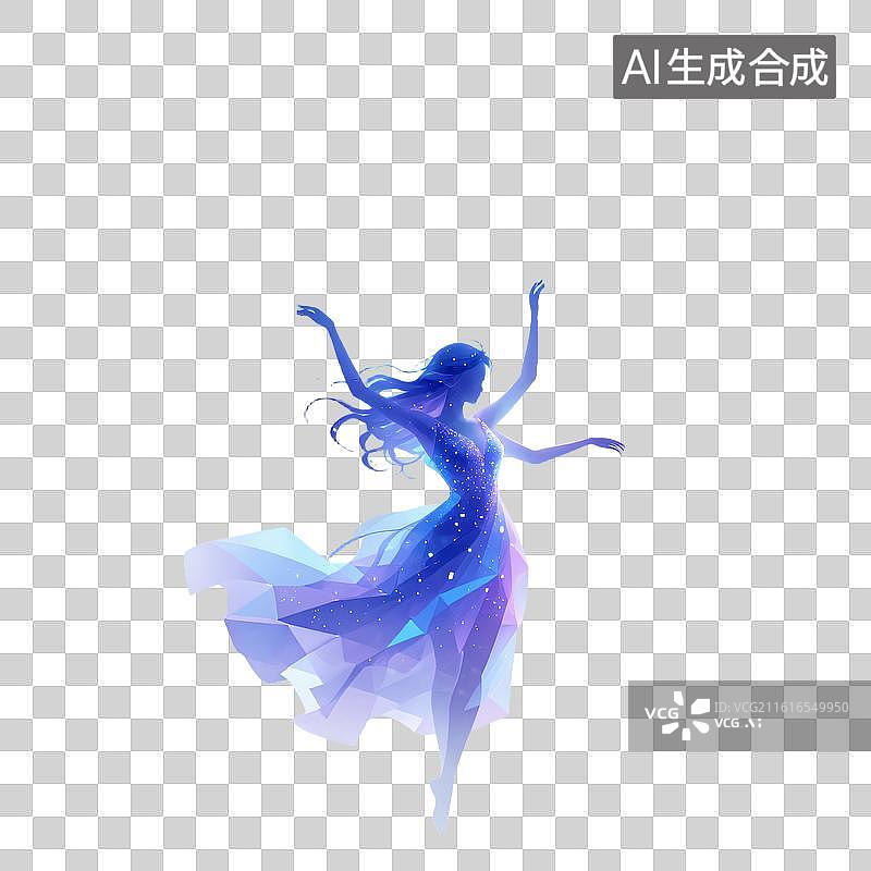 【AI数字艺术】极光中的梦幻之旅图片素材