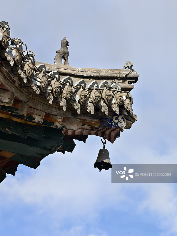 山西五台山普化寺及寺内建筑图片素材