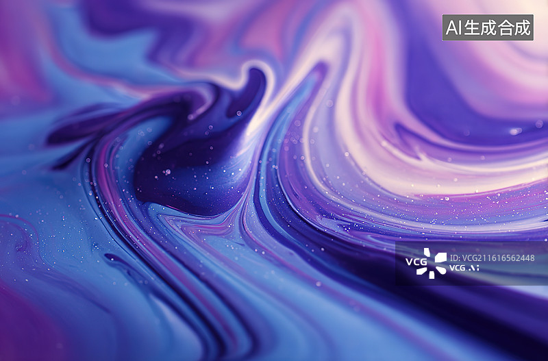 【AI数字艺术】紫色流体抽象图案图片素材