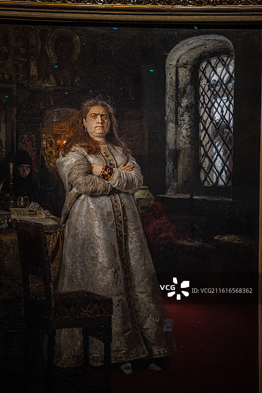 《1698年的索菲娅公主》 特列季亚科夫画廊藏 涅瓦河畔的遐思 列宾艺术特展 中国国家博物馆图片素材