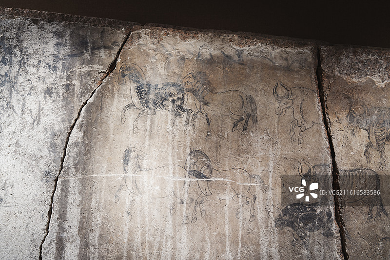 赤峰辽代历史文化博物馆 契丹人草原放牧图图片素材