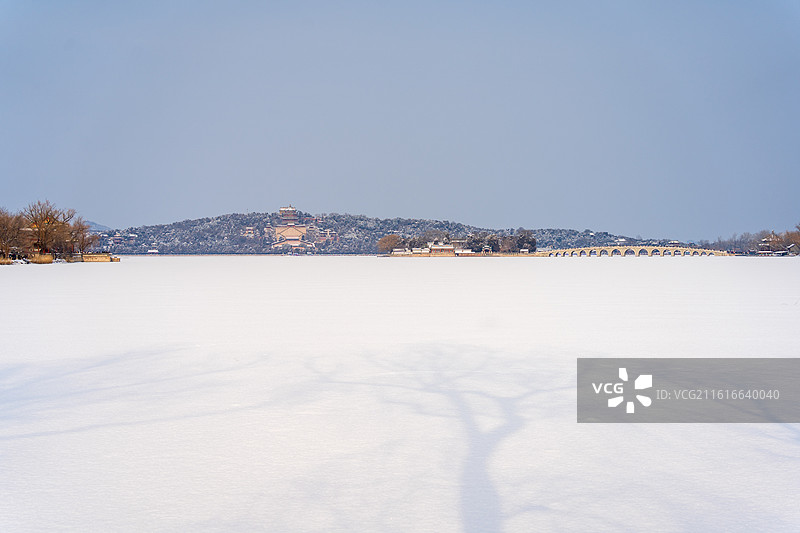 颐和园雪景图片素材