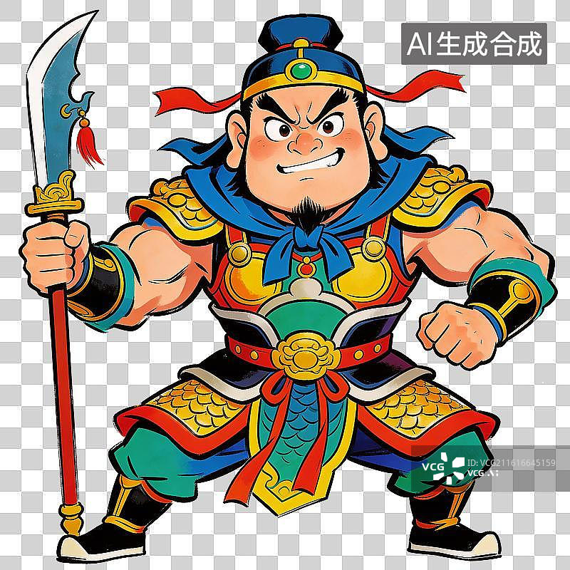 【AI数字艺术】古典神话中的门神图片素材