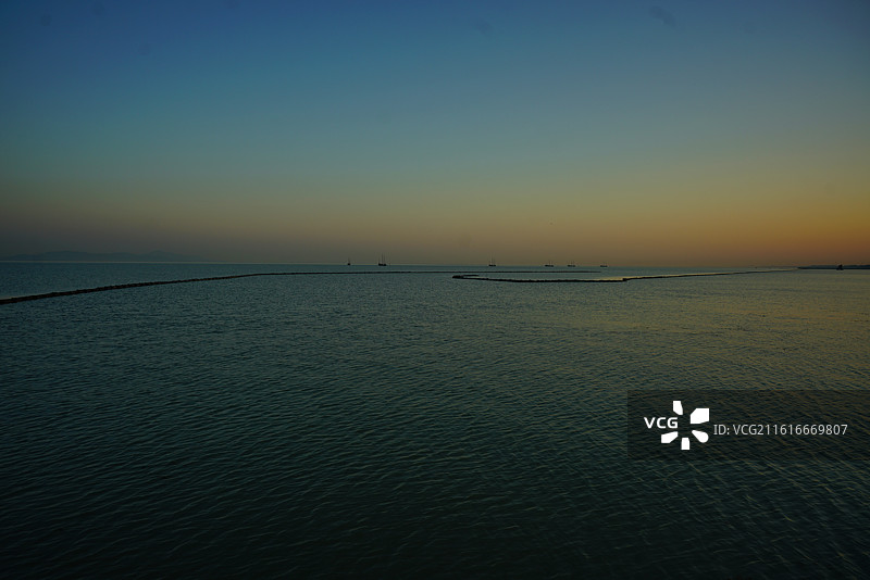 太湖 渔舟 冬日晨景图片素材