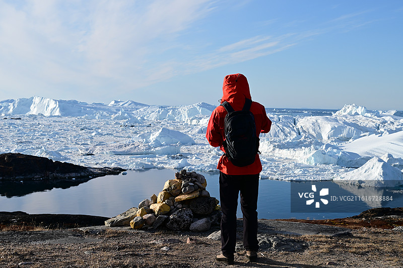 伊卢利萨特徒步 冰山 苔原 狗 极光图片素材