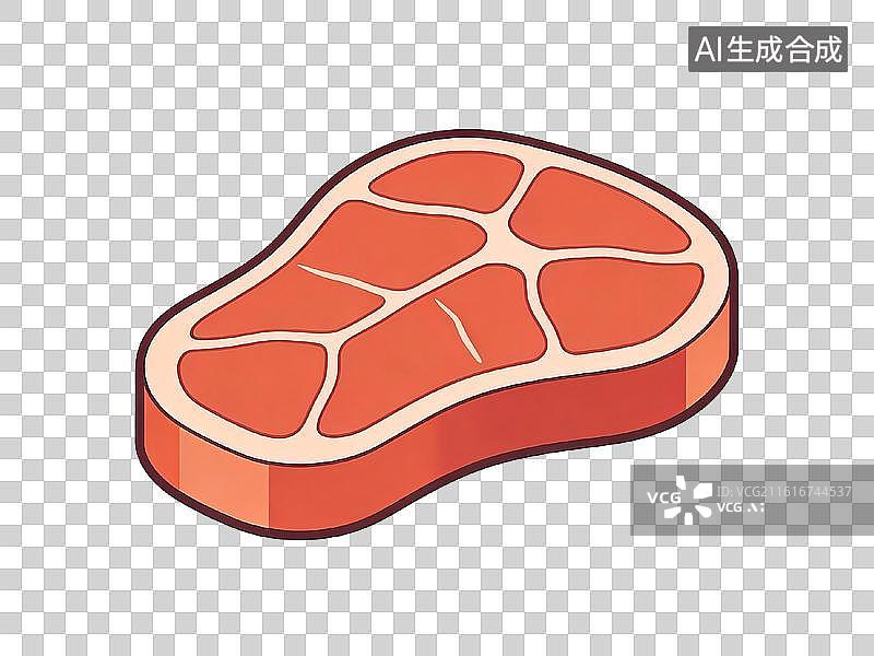 【AI数字艺术】卡通风格牛排插图图片素材
