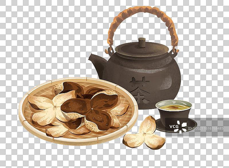 中国文化之中草药药材 陈皮 插画图片素材