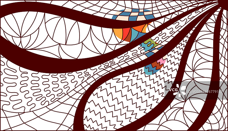 抽象的嬉皮风格装饰图片素材