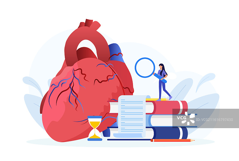 心脏医疗健康矢量概念插画图片素材