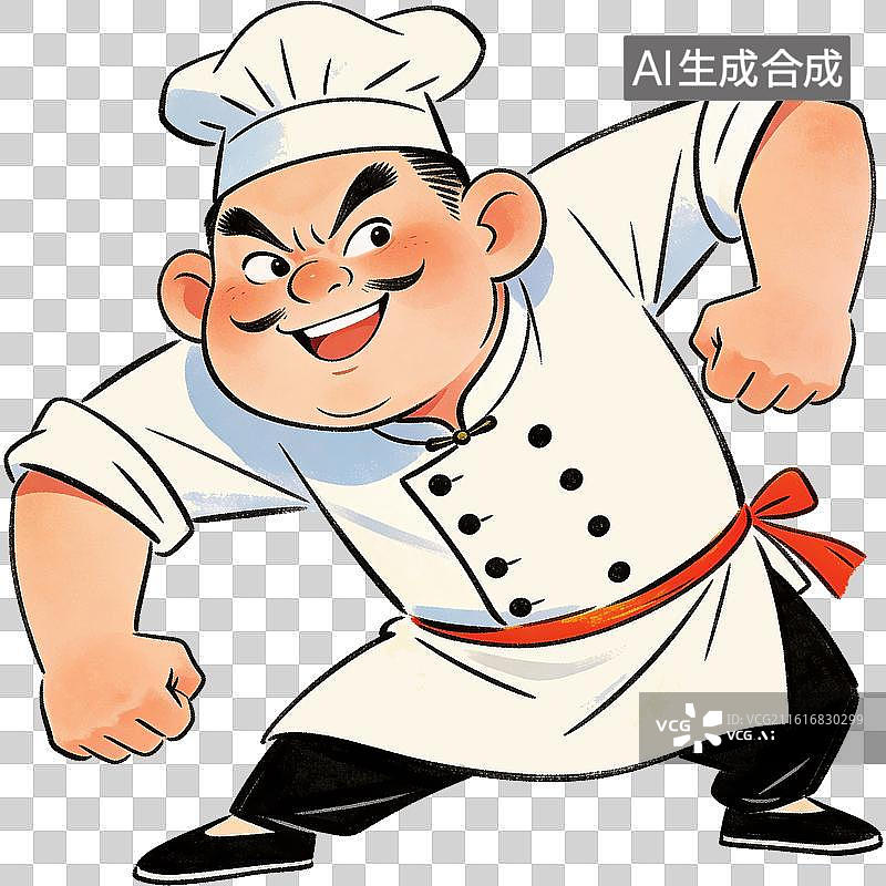 【AI数字艺术】快乐的面点厨师图片素材