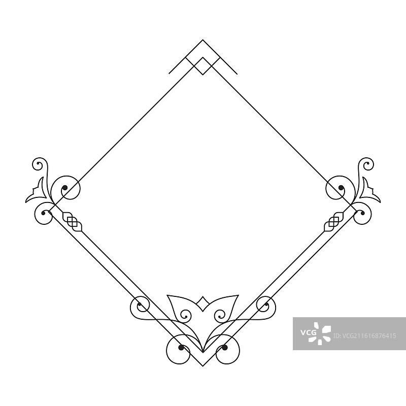奢华、华丽的边框、边线和角落图片素材