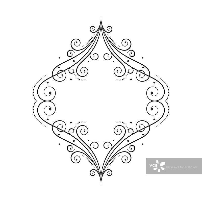 华丽的奢华边框、边线和角落图片素材