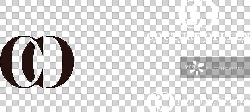 棕色的抽象字母co或oc图片素材