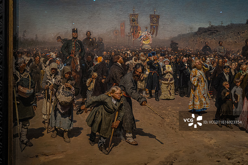 《库尔斯克省的宗教行列》 特列季亚科夫画廊藏 涅瓦河畔的遐思 列宾艺术特展 中国国家博物馆图片素材