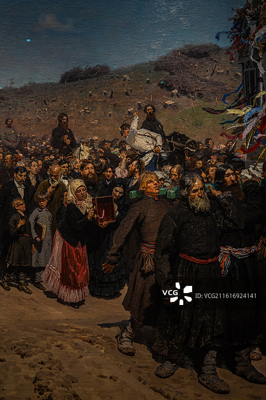 《库尔斯克省的宗教行列》 特列季亚科夫画廊藏 涅瓦河畔的遐思 列宾艺术特展 中国国家博物馆图片素材