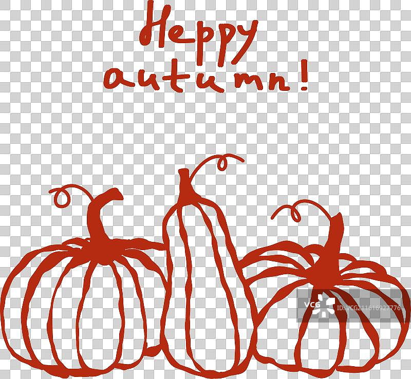 秋季展示的红色南瓜，充满欢乐气氛图片素材