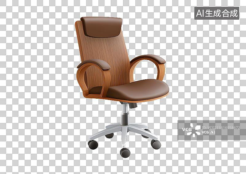 【AI数字艺术】一个棕色的办公椅图片素材