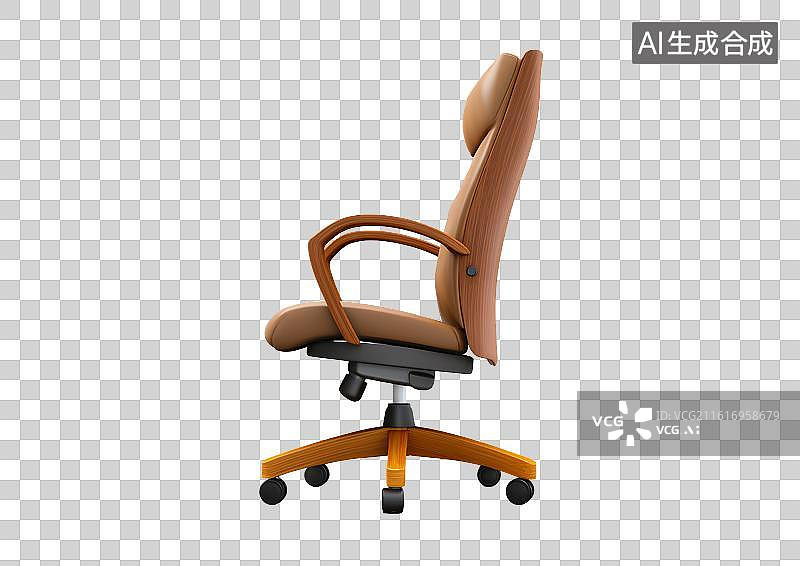 【AI数字艺术】一个棕色的办公椅图片素材