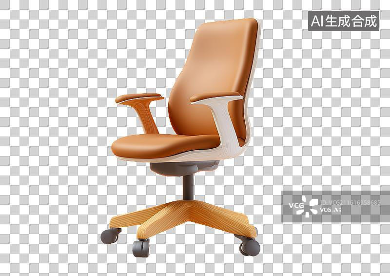 【AI数字艺术】一个棕色的办公椅图片素材