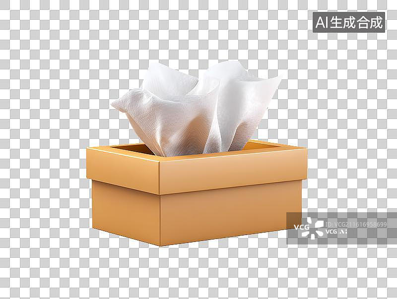 【AI数字艺术】一个棕色的纸巾盒图片素材