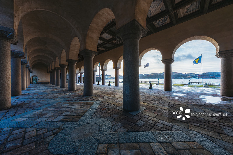 Sweden，斯德哥尔摩市政厅Stockholms Stadshus，国王岛Kungsholmen图片素材
