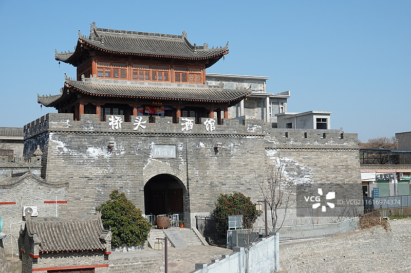 陕西省咸阳市三原县龙桥古镇永清门城门城楼图片素材