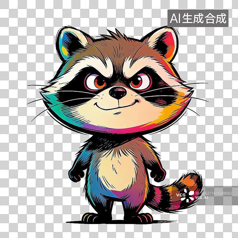 【AI数字艺术】小浣熊的全身像图片素材