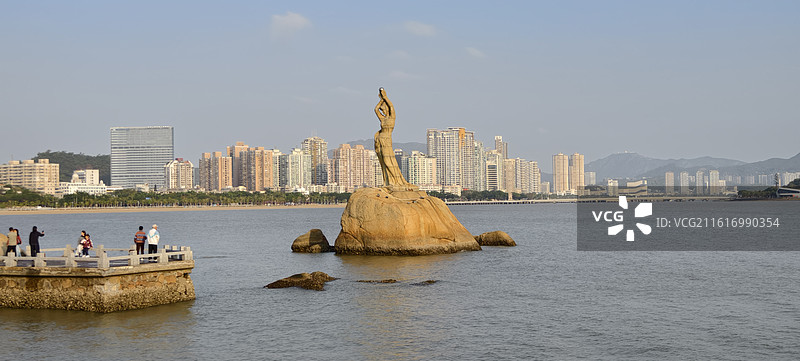 珠海情侣中路～珠海渔女图片素材