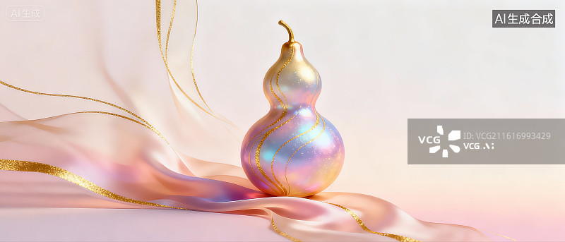 【AI数字艺术】葫芦丝绸流体背景图片素材