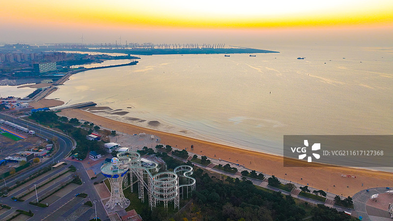 山东省日照市岚山区海水浴场图片素材