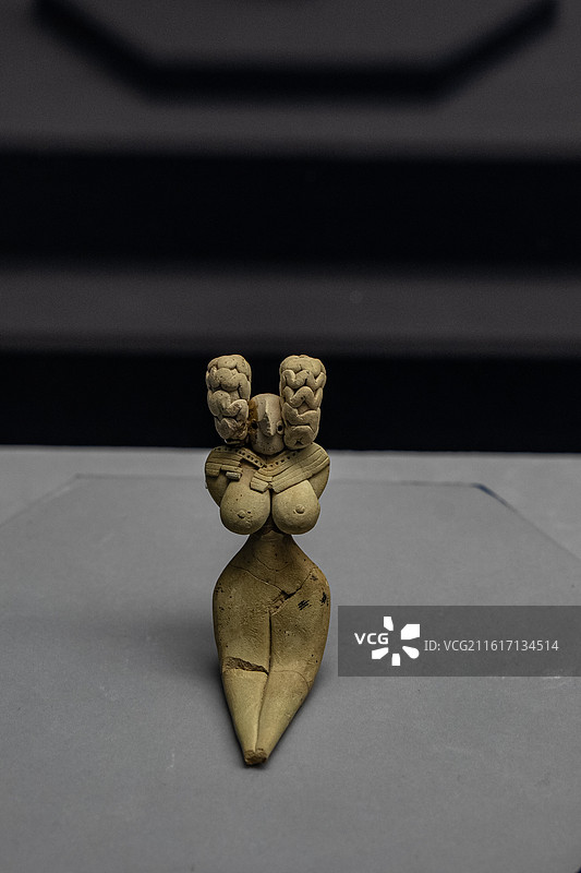 公元前3500—3000年 陶女神像 巴基斯坦伊斯兰堡博物馆藏图片素材