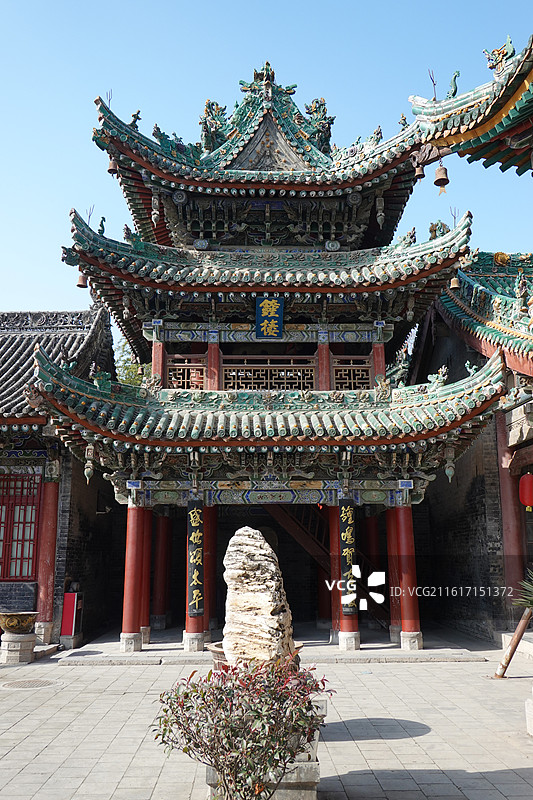 陕西省咸阳市三原县三原城隍庙：钟楼图片素材