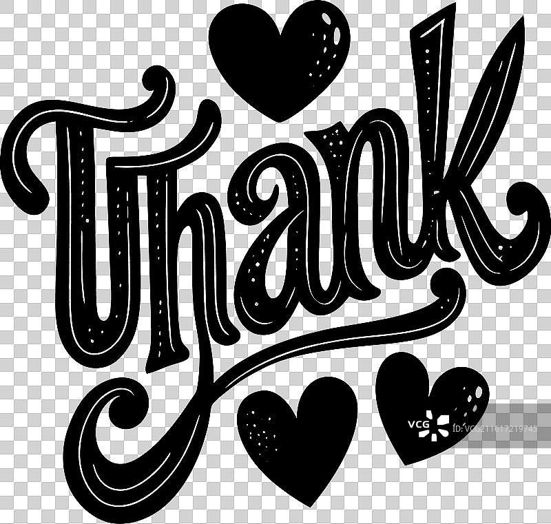 字体设计T恤可编辑感谢图片素材