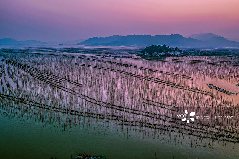 霞浦海滨的江沙S湾图片素材