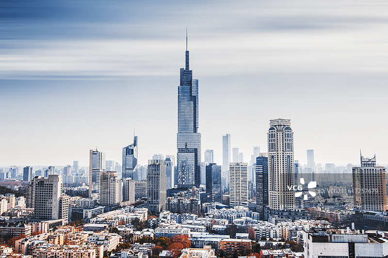 南京新街口cbd与紫锋大厦图片素材