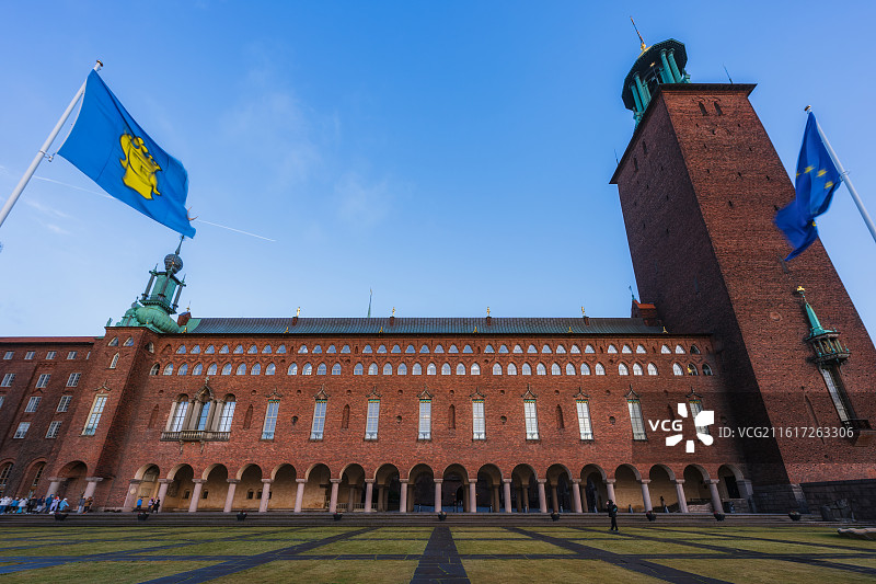 Sweden，斯德哥尔摩市政厅Stockholms Stadshus，国王岛Kungsholmen图片素材