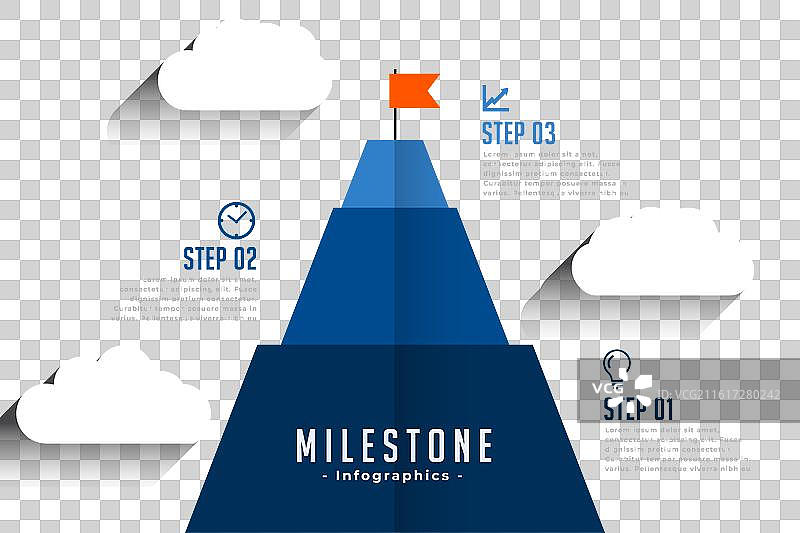 时尚信息图里程碑金字塔模板图片素材